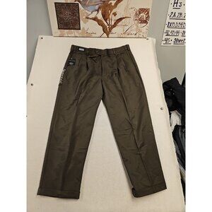 NWT SAVANNE Men's Pants 38x29 Brown  Straight Fit  Pleated Comfort Waist New